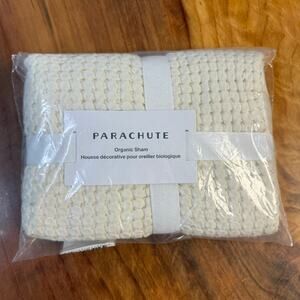 NEW Parachute Organic Waffle Pillow Euro Sham  Cream One Size Cotton Z3-20
